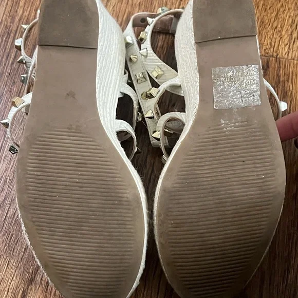 STEVEN size 7 strappy studded wedge sandal - Picture 2 of 5